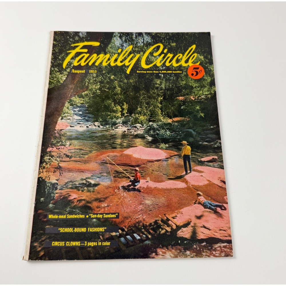 Family Circle Magazine August 1953 Vintage 1950s Betty Crocker Lucky Strike Ad